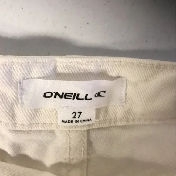 O’NEILL Women's Angus White Denim Shorts, Size 30 - Picture 4 of 6